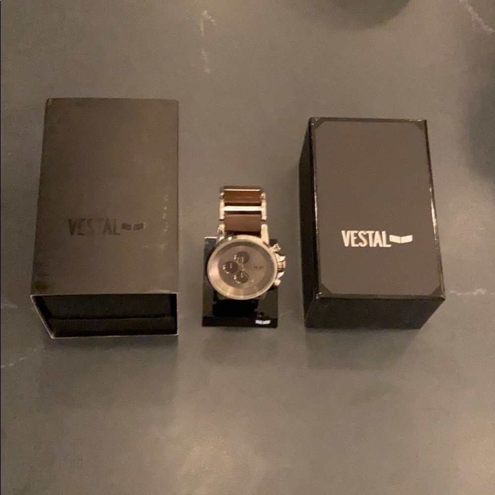 COPY - Vestal Plexi Wood and Metal Watch